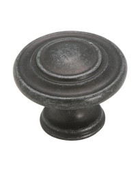 Inspirations 1-5/16 in (33 mm) Diameter Wrought Iron Dark Cabinet Knob