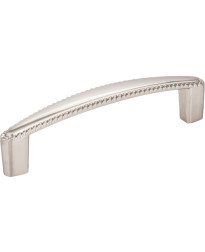 Lindos 3 3/4" Centers Pull with Rope Trim in Satin Nickel