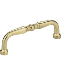 Madison 3" Centers Turned Pull in Polished Brass