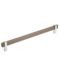 Mulino 10-1/16 in (256 mm) Center-to-Center Black Brushed Nickel/Polished Chrome Cabinet Pull