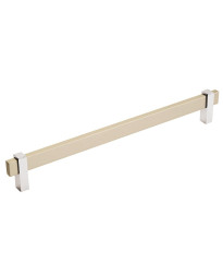 Mulino 10-1/16 in (256 mm) Center-to-Center Silver Champagne/Polished Chrome Cabinet Pull